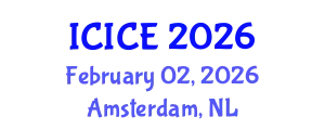 International Conference on Information and Communication Engineering (ICICE) February 02, 2026 - Amsterdam, Netherlands