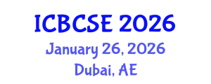 International Conference on Biological and Chemical Systems Engineering (ICBCSE) January 26, 2026 - Dubai, United Arab Emirates
