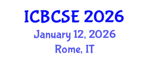 International Conference on Biological and Chemical Systems Engineering (ICBCSE) January 12, 2026 - Rome, Italy