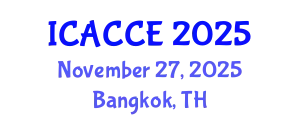 International Conference on Applied Chemistry and Chemical Engineering (ICACCE) November 27, 2025 - Bangkok, Thailand