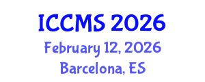 International Conference on Computational and Mathematical Sciences (ICCMS) February 12, 2026 - Barcelona, Spain