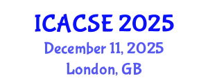 International Conference on Applied Computer Science and Engineering (ICACSE) December 11, 2025 - London, United Kingdom