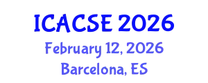 International Conference on Applied Computer Science and Engineering (ICACSE) February 12, 2026 - Barcelona, Spain