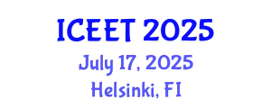 International Conference on Education and Educational Technology (ICEET) July 17, 2025 - Helsinki, Finland