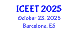 International Conference on Education and Educational Technology (ICEET) October 23, 2025 - Barcelona, Spain