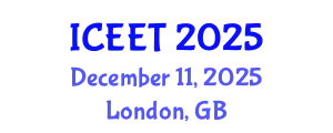 International Conference on Education and Educational Technology (ICEET) December 11, 2025 - London, United Kingdom