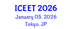 International Conference on Education and Educational Technology (ICEET) January 05, 2026 - Tokyo, Japan