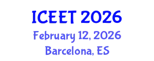 International Conference on Education and Educational Technology (ICEET) February 12, 2026 - Barcelona, Spain