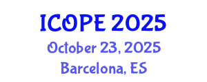 International Conference on Optics, Photonics and Electronics (ICOPE) October 23, 2025 - Barcelona, Spain