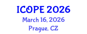 International Conference on Optics, Photonics and Electronics (ICOPE) March 16, 2026 - Prague, Czechia