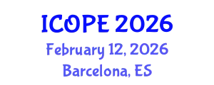 International Conference on Optics, Photonics and Electronics (ICOPE) February 12, 2026 - Barcelona, Spain