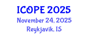 International Conference on Optics, Photonics and Electronics (ICOPE) November 24, 2025 - Reykjavik, Iceland