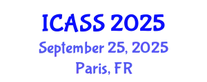 International Conference on Astronomy and Space Sciences (ICASS) September 25, 2025 - Paris, France