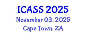 International Conference on Astronomy and Space Sciences (ICASS) November 03, 2025 - Cape Town, South Africa