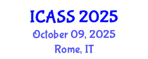 International Conference on Astronomy and Space Sciences (ICASS) October 09, 2025 - Rome, Italy