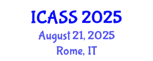 International Conference on Astronomy and Space Sciences (ICASS) August 21, 2025 - Rome, Italy
