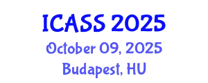 International Conference on Astronomy and Space Sciences (ICASS) October 09, 2025 - Budapest, Hungary