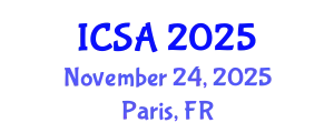International Conference on Statistics and Analysis (ICSA) November 24, 2025 - Paris, France