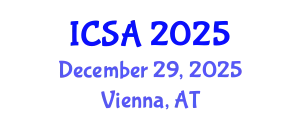 International Conference on Statistics and Analysis (ICSA) December 29, 2025 - Vienna, Austria