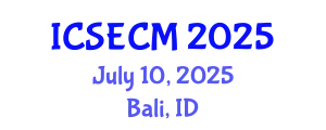 International Conference on Structural Engineering, Construction and Management (ICSECM) July 10, 2025 - Bali, Indonesia