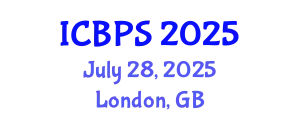 International Conference on Bioengineering and Pharmaceutical Sciences (ICBPS) July 28, 2025 - London, United Kingdom