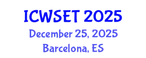 International Conference on Women in Science, Engineering and Technology (ICWSET) December 25, 2025 - Barcelona, Spain