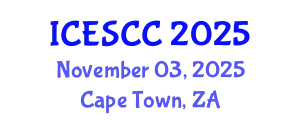 International Conference on Earth Science and Climate Change (ICESCC) November 03, 2025 - Cape Town, South Africa