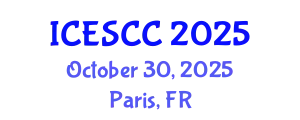 International Conference on Earth Science and Climate Change (ICESCC) October 30, 2025 - Paris, France