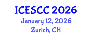 International Conference on Earth Science and Climate Change (ICESCC) January 12, 2026 - Zurich, Switzerland
