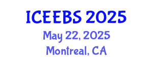 International Conference on Ecological, Environmental and Biological Sciences (ICEEBS) May 22, 2025 - Montreal, Canada