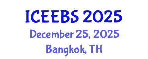 International Conference on Ecological, Environmental and Biological Sciences (ICEEBS) December 25, 2025 - Bangkok, Thailand