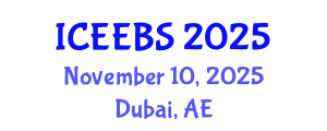 International Conference on Ecological, Environmental and Biological Sciences (ICEEBS) November 10, 2025 - Dubai, United Arab Emirates