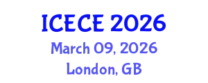 International Conference on Electronics and Communication Engineering (ICECE) March 09, 2026 - London, United Kingdom