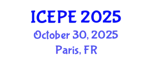 International Conference on Electronics and Power Engineering (ICEPE) October 30, 2025 - Paris, France
