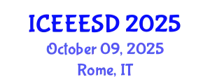 International Conference on Energy, Environment, Ecosystems and Sustainable Development (ICEEESD) October 09, 2025 - Rome, Italy