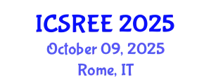 International Conference on Sustainable and Renewable Energy Engineering (ICSREE) October 09, 2025 - Rome, Italy