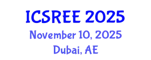 International Conference on Sustainable and Renewable Energy Engineering (ICSREE) November 10, 2025 - Dubai, United Arab Emirates
