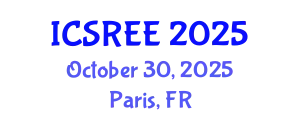 International Conference on Sustainable and Renewable Energy Engineering (ICSREE) October 30, 2025 - Paris, France