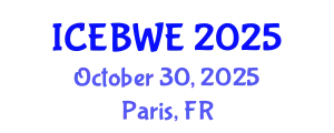 International Conference on Energy, Biomass and Waste Engineering (ICEBWE) October 30, 2025 - Paris, France