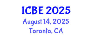 International Conference on Biomedical Engineering (ICBE) August 14, 2025 - Toronto, Canada