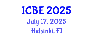 International Conference on Biomedical Engineering (ICBE) July 17, 2025 - Helsinki, Finland