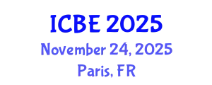 International Conference on Biomedical Engineering (ICBE) November 24, 2025 - Paris, France