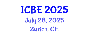 International Conference on Biomedical Engineering (ICBE) July 28, 2025 - Zurich, Switzerland