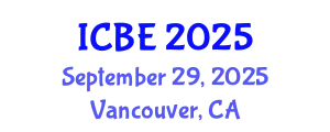 International Conference on Biomedical Engineering (ICBE) September 29, 2025 - Vancouver, Canada