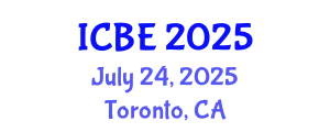 International Conference on Biomedical Engineering (ICBE) July 24, 2025 - Toronto, Canada
