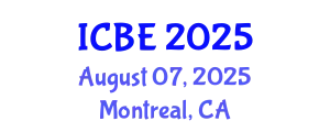 International Conference on Biomedical Engineering (ICBE) August 07, 2025 - Montreal, Canada