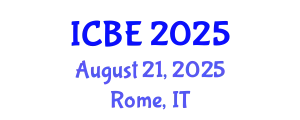 International Conference on Biomedical Engineering (ICBE) August 21, 2025 - Rome, Italy