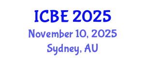 International Conference on Biomedical Engineering (ICBE) November 10, 2025 - Sydney, Australia