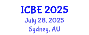 International Conference on Biomedical Engineering (ICBE) July 28, 2025 - Sydney, Australia