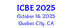 International Conference on Biomedical Engineering (ICBE) October 16, 2025 - Quebec City, Canada